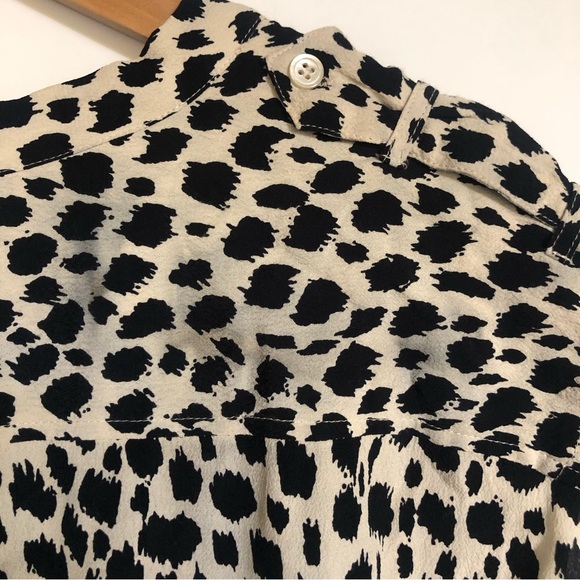 Madewell Morningside Shift Dress Leopard Sketch Size M Animal Print Short Sleeve - Picture 13 of 14